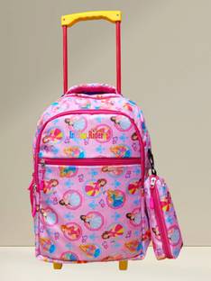 Indian Riders BABY wonder girl School Kids Bag - 18 Inches- Queen Pink School Bag Trolley Bag Waterproof Trolley