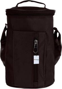 HOMESTIC by Kuber Industries Canvas waterproof Adjustable Strap Lunch Bag with One Small Zip Pocket|Brown Waterproof Lunch Bag