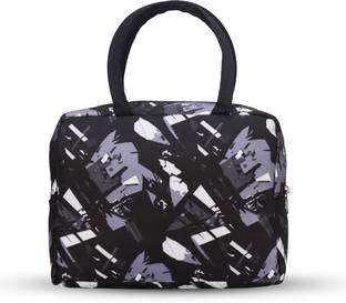 skynext Insulated Travel Lunch/Tiffin/Storage Bag for Office College&School Black Cotton Waterproof Lunch Bag