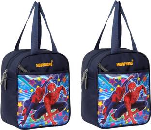 Mobophono Combo pack of 2 Lunch Bag/Tiffin Bag for school.picnic and travels Waterproof Lunch Bag
