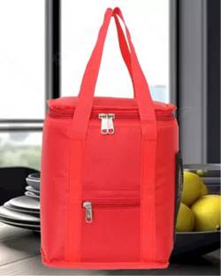 GoodFeel New [FLLBAG04RD] Stylish Large 10 Litre Branded Premium Quality Carry for School Office College Picnic Travel Camping Outdoor Pouch Holder Handbag Waterproof Polyester Lunch Bag, Tiffin bag Waterproof Lunch Bag