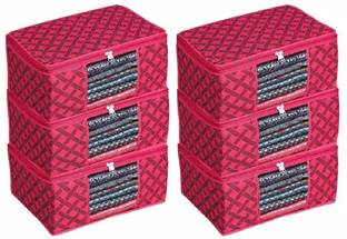 DM PLUS Non Woven With Window Saree cover/Wardrobe Organizer Clothes cover / Storage Cover Luggage Cover