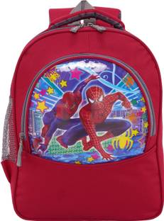 GREENLINE Spiderman Red 30 Liter 16 ×12 inch Pre-School 31cm For Nursery(LKG/UKG/1st std) Waterproof School Bag
