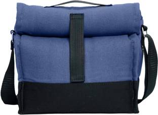 Marine Pearl Thermal Sling Lunch Bag with Bottle Spoon Folk Holder / Seprate Pocket For Spices / Adjustable Height Waterproof Lunch Bag