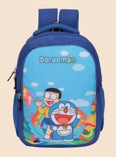 JUMRPAE New Polyester Doraemon Character Printed Backpack (NUR/LKG/UKG/1st/2nd Class) वाटरप्रूफ