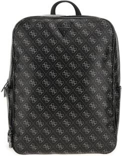 GUESS Men Black Printed Backpack with Zip Closure Backpack