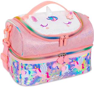 KUNYA 2 slot lunch bag (unicorn cat hologram) Waterproof Lunch Bag