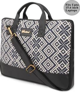 Sentinel Women Black Geometric Laptop Bag Waterproof Messenger Bag