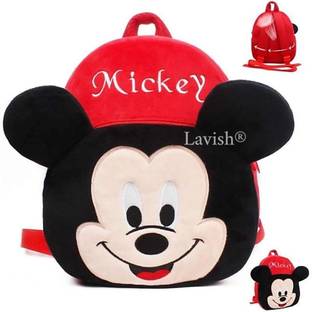 Lavish Soft Plush Rad Mickey School Bag for Travelling, Picnic, Gift Purpose (3-5 Years) Plush Bag