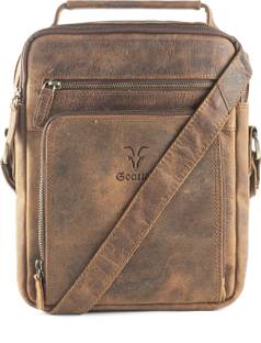 Goatter Men's Hunter Leather 12"Inch Messenger Bags Sling Bag
