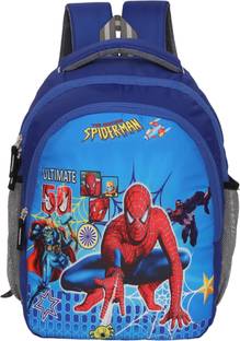 Globalstar Spiderman 30 Litre Nursery (LKG/UKG/1st to 5th std) Boys Girls Kids School Bag Waterproof School Bag
