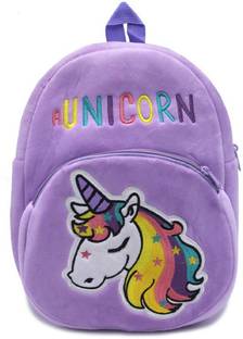 Frantic Kids Soft Cartoon Travelling School Bag(1_Purple_Unicorn2023_B) Plush Bag