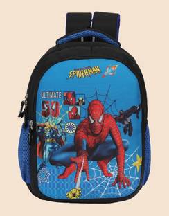 JUMRPAE New Polyester Spiderman Character Printed Backpack (NUR/LKG/UKG/1st/2nd Class) Waterproof School Bag