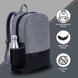 ELONONE Medium 25 L Laptop Backpack for Business and office bag (Black, Grey) Waterproof Backpack