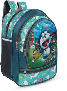 Nyfee Lightweight Waterproof Doraemon School Bag,Pre School For Nursery,LKG,UKG,1-4th Waterproof School Bag