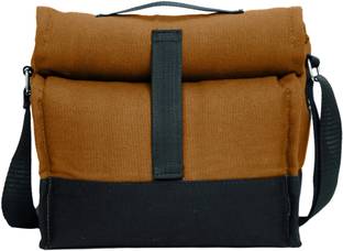 Marine Pearl Thermal Sling Lunch Bag with Bottle Spoon Folk Holder / Seprate Pocket For Spices / Adjustable Height Waterproof Lunch Bag