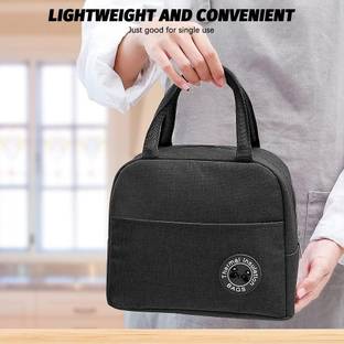 Regitx Insulated Black Lunch Bag for Women & Men | Lunch Box Portable and Reusable Waterproof Lunch Bag