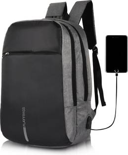 OL SKOOL Grey Anti Theft Light Waterproof Backpack