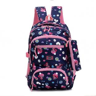 Tinytot SB118_02 School Backpack College Bag Travel Bag with Pencil Pouch 2nd Standard onward Waterproof School Bag