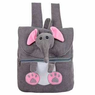 Frantic Grey Elephant Kids School Bag Plush Bag
