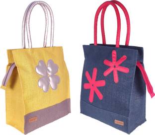 Foonty Pack of 2 Jute lunch bags(FAB-32A) Lunch Bag