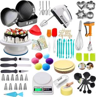 RAJJA All In One cake making materials Combo (BIGGEST SET) Kitchen Tool Set