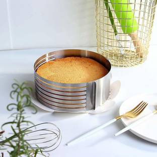 AL ATASH Cake Slicer Adjustable 6" - 8" inch Round Cake Mousse Ring Mold Movable Mold Pastry Cutter