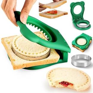 VIREVA Crustless Sandwich Cutter and Sealer Set Uncrustable Sandwich Maker Cookie Cutter