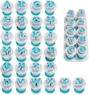 TRENDING PRODUCTS VILLA 36 Pcs Push Easy Alphanumerical (UpperCase) Fondant, SugarPaste, Cookie Cutter