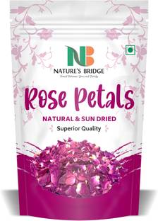 Nature's Bridge Rose Petal | Premium Sun Dried Rose Petal | Gulab Patti - 50 Gm Topping