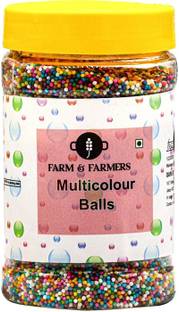 Farm & Farmers Multicolour Balls for Cake Decoration- 250GM Sprinkles