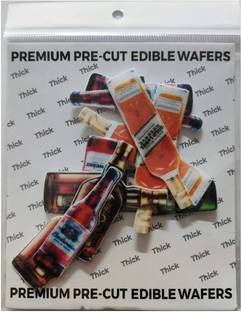 TastyCrafts Pre-Cut Wafer Paper | Edible | Stick-on Cake décor | Bear Bottles Edible Cake badges | 15 Pcs - Pack of 1 (WPC- 606) Topping