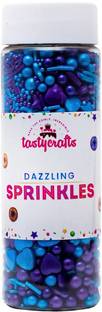 TastyCrafts Mix Metallic Sprinkles, 100 GM Edible Colorful Dazzling Sprinklefetti DM 002 Sprinkles