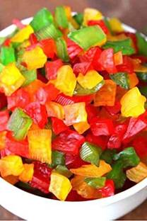 Veganic Tutti Frutti Mix | Colorful Tuty Fruity | Tuti Fruity Fresh Cherries for Cakes & Cookies Decoration | Made From Fresh Raw Papaya Sprinkles