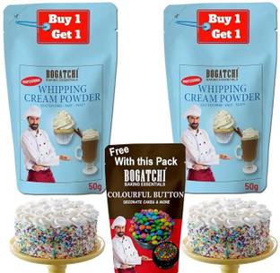 BOGATCHI Whipping Cream Powder + Chocolate Buttons Icing