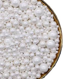 JAMBOREE White Edible Pearls sprinkle Cake sprinkle Cookie sprinkles,Sugar Pearl Cupcake Sprinkles