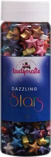 TastyCrafts Edible Star Shaped Sugar Sprinkles for Cake Decoration | Star Candy for Cake Decor | Sprinkles for Cake Decorations & Toppings | for Dessert, Cakes, Cupcakes, Waffles, Cookies - Mix Color Topping