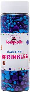 TastyCrafts Mix Metallic Sprinkles, 100 GM Edible Colorful Dazzling Sprinklefetti DM 002 Sprinkles