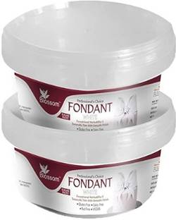 Blossom Fondant White & White 200g Each Combo Pack Sugar Paste