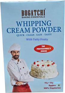 BOGATCHI Soft & Tasty Whipping Cream Powder for Cake with Free Tutti Frutti Icing