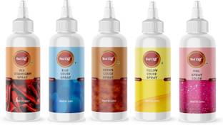 RED CLIFF Premium Edible Spray Color Pack Of 5| Edible Color Ideal For Cake Decoration | Glitters