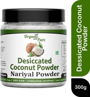 Organic and Pure Desiccated Coconut Powder, Nariyal Ka Burada, Coconut Burada, Khopra Bura (Jar) Topping