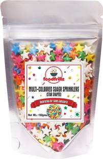 foodfrillz Sugar Sprinklers for cakes (Star Shaped) Sprinkles
