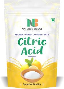 Nature's Bridge Natural Citric Acid | Nimbu Sat | Lemon Salt | Citric Acid - 100 Gm Citric Crystals