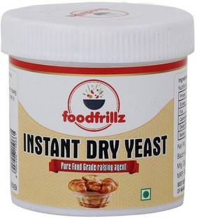 foodfrillz Premium Quality Instant Dry Yeast for raising dough, fermenting flour, instant raising ingredient, Combo Pack (40 g X 2) 80 gms Yeast Solid