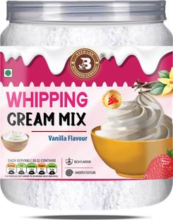 Brew Lab Vanilla Flavor Whipping Cream Mix | Smooth Texture for Decorated Cakes, Desserts Topping Powder