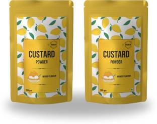 POONAM CUSTARD Mango Flavor Custard Powder Pack of 2 | Smooth & Creamy Dessert Mix Custard Powder