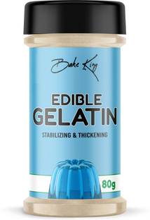 Bake King Gelatin Powder 80GM, Gelatin Powder for jelly Making Food Grade and Face Mask, Gelatin for Cooking/Baking for Candies, Marshmallows, Cakes, Ice Cream, Desserts, Aspic, Corn, and Confections Gelatin Powder