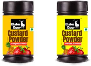 Blakedeer Custard Powder | Mango & Vanilla Flavour | 200g Pack (2x 100g) Custard Powder