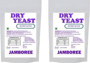JAMBOREE Instant Active Dry Yeast Powder for Baking, Bread, Pizza Base, Cake (200g) Yeast Powder